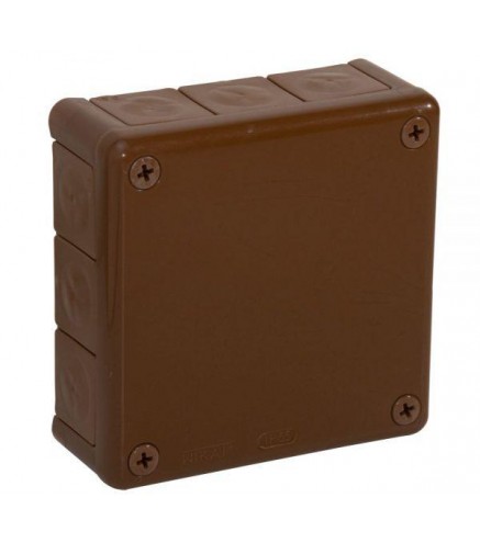 Puszka natynkowa pusta 12 wlotów VIPLAST VP-51 BRĄZOWA IP55 118x118x46mm 051-02