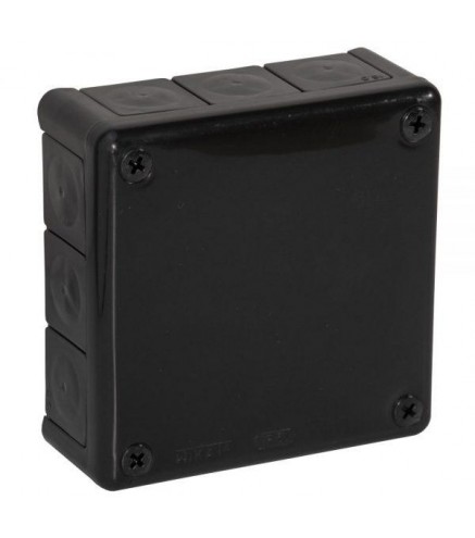 Puszka natynkowa pusta 12 wlotów VIPLAST VP-51 CZARNA IP55 118x118x46mm 051-05