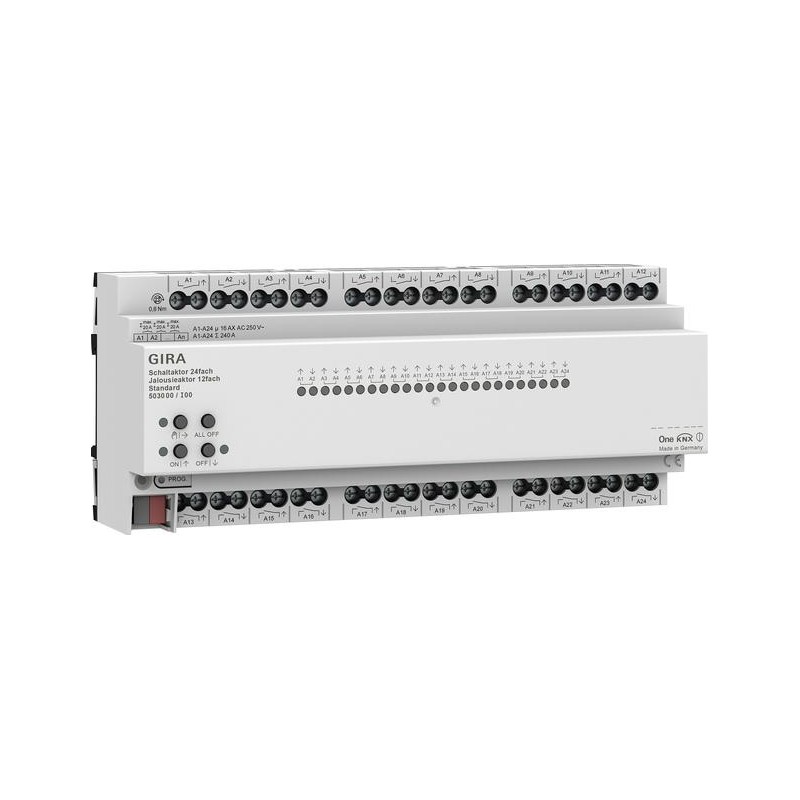 GIRA aktor przekaźnikowy/żaluzjowy 24x/12x 16 A standard KNX ONE 503000