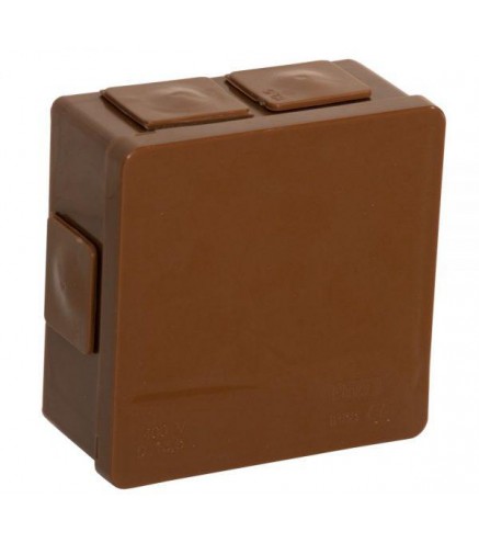 Puszka natynkowa pusta 6 wlotów VIPLAST VP-02 klik BRĄZOWA IP55 86x86x40mm 002-02