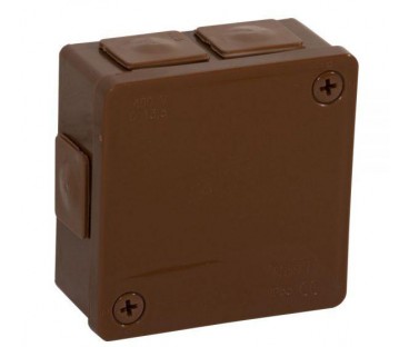 Puszka natynkowa pusta 6 wlotów VIPLAST VP-22 BRĄZOWA IP55 86x86x40mm 022-02