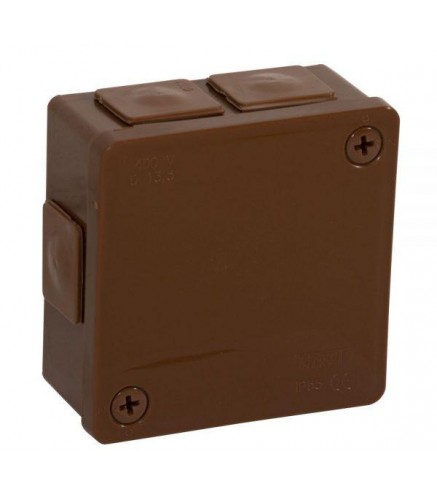 Puszka natynkowa pusta 6 wlotów VIPLAST VP-22 BRĄZOWA IP55 86x86x40mm 022-02