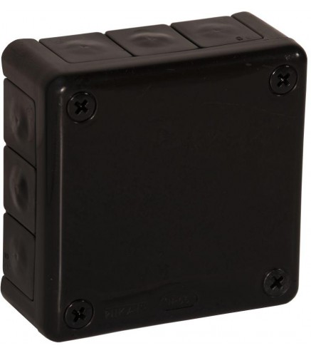 Puszka natynkowa pusta 12 wlotów VIPLAST VP-41 CZARNA IP55 98x98x42mm 041-05