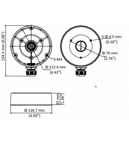 Adapter Hikvision DS-1280ZJ-DM8-Y(O-STD)