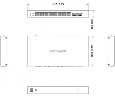 Switch Hikvision DS-3E1510P-EI/M-8P2F