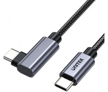Unitek Kabel USB-C kątowy 90° PD100W 0,5m