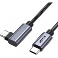 Unitek Kabel USB-C kątowy 90° PD100W 0,5m