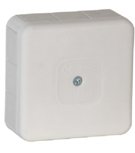 Puszka natynkowa pusta 12 wlotów VIPLAST VP-31 BIAŁA IP55 85x85x37mm 031-01