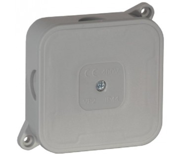 Puszka natynkowa pusta 4 wloty VIPLAST VP-2 SZARA IP44 85x85x35mm 027-03