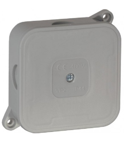 Puszka natynkowa pusta 4 wloty VIPLAST VP-2 SZARA IP44 85x85x35mm 027-03
