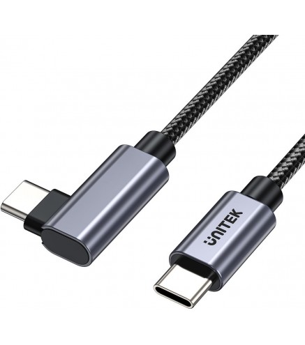Unitek Kabel USB-C kątowy 90° PD100W 2m