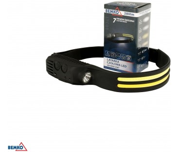 LATARKA CZOŁOWA LED BEMKO AKUMULATOROWA 1200mAh