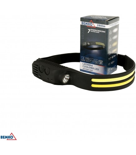 LATARKA CZOŁOWA LED BEMKO AKUMULATOROWA 1200mAh