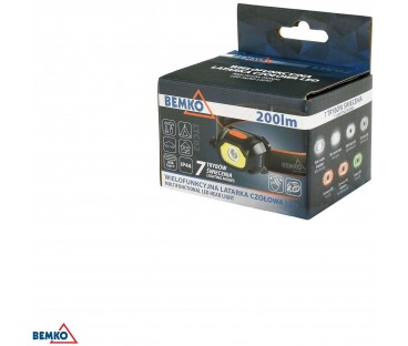 WIELOFUNKCYJNA LATARKA CZOŁOWA LED BEMKO AKUMULATOROWA 6500K 1200mAh IP44