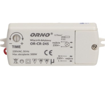 WŁĄCZNIK-WYŁĄCZNIK DOTYKOWY ORNO OR-CR-245 INDUKCJA DO LED