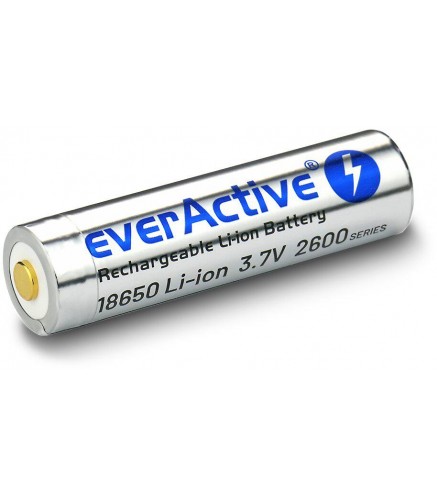 Akumulator 18650 Li-Ion 3,7V everActive 2600mAh (1 szt.) micro-USB z zabezpieczeniem