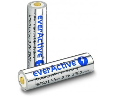 Akumulator 18650 Li-Ion 3,7V everActive 2600mAh (1 szt.) micro-USB z zabezpieczeniem