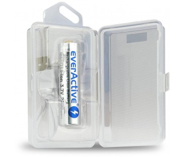 Akumulator 18650 Li-Ion 3,7V everActive 2600mAh (1 szt.) micro-USB z zabezpieczeniem