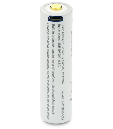 Akumulator 18650 Li-Ion 3,7V everActive 3500mAh (1 szt.) micro-USB z zabezpieczeniem