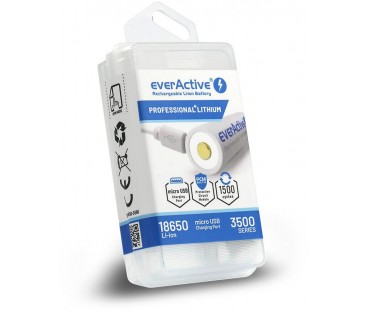 Akumulator 18650 Li-Ion 3,7V everActive 3500mAh (1 szt.) micro-USB z zabezpieczeniem