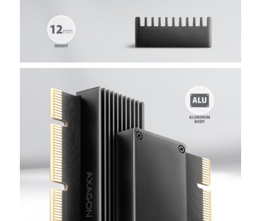 Adapter Axagon PCEM2-XS PCIe x16, M.2 NVMe, chłodnica