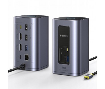 Stacja dokująca HUB Baseus NU1 Air Spacemate 12w1 USB-C / 2x HDMI 2x USB-C 2x USB-A RJ45 SD microSD