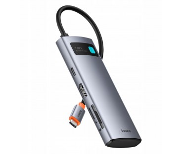 HUB USB-C Baseus Metal Gleam 7w1 USB-C / HDMI 4K 60 Hz 2x USB-A 1x USB-C PD 100 W SD microSD