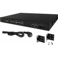 SWITCH POE PULSAR SF116 16-PORTÓW (16xPoE + 2xUPLINK/2xSFP UPLINK)