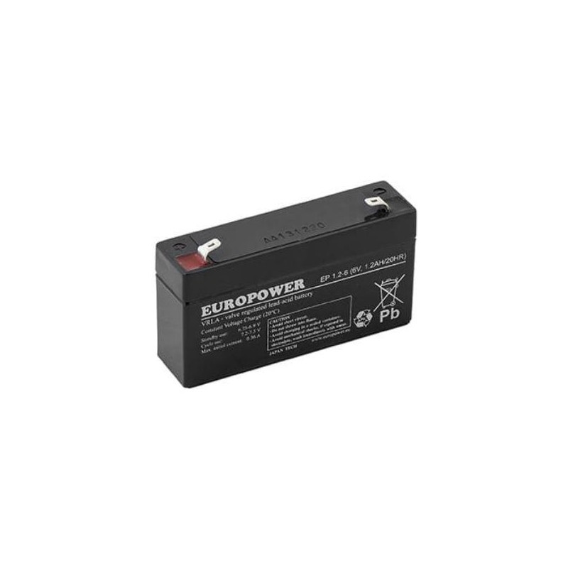 Akumulator AGM EUROPOWER serii EP 6V 1,2Ah (Żywotność 6-9 lat)