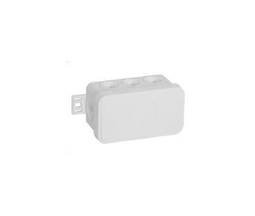 Puszka natynkowa pusta 8 wlotów VIPLAST V8 klik BIAŁA IP54 80x45x41mm 038-01