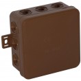 Puszka natynkowa pusta 12 wlotów VIPLAST V7 klik BRĄZOWA IP54 100x100x41mm 037-02