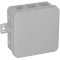 Puszka natynkowa pusta 12 wlotów VIPLAST V7 klik SZARA IP54 100x100x41mm 037-03