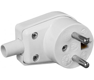 Wtyczka kątowa 220-01 16A 250V IP20 BIAŁA VIPLAST 220-01