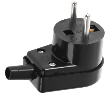 Wtyczka kątowa 220-05 16A 250V IP20 CZARNA VIPLAST 220-05