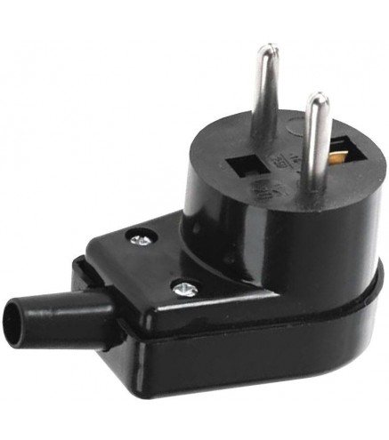 Wtyczka kątowa 220-05 16A 250V IP20 CZARNA VIPLAST 220-05