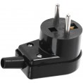 Wtyczka kątowa 220-05 16A 250V IP20 CZARNA VIPLAST 220-05