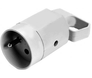 Gniazdo 315-01 z uchem z uziemieniem 2P+Z 16A  250V IP20 BIAŁA VIPLAST 315-01