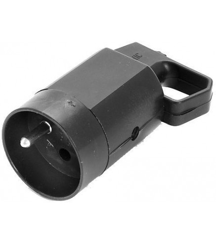 Gniazdo 315-05 z uchem z uziemieniem 2P+Z 16A  250V IP20 CZARNA VIPLAST 315-05