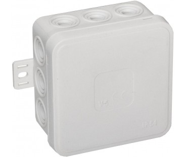 Puszka natynkowa pusta 12 wlotów VIPLAST V5 klik BIAŁA IP54 75x75x41mm 035-01