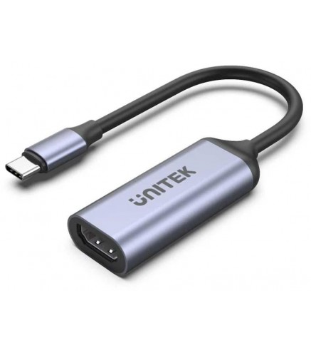 Unitek Adapter USB-C na HDMI 2.1 (8K 60Hz) szary 15cm V1416B