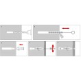KOŁEK UNIWERSALNY RU-06045 6x35mm Z WKRĘTEM Z ŁBEM STOŻKOWYM 3,5x45mm 100szt.