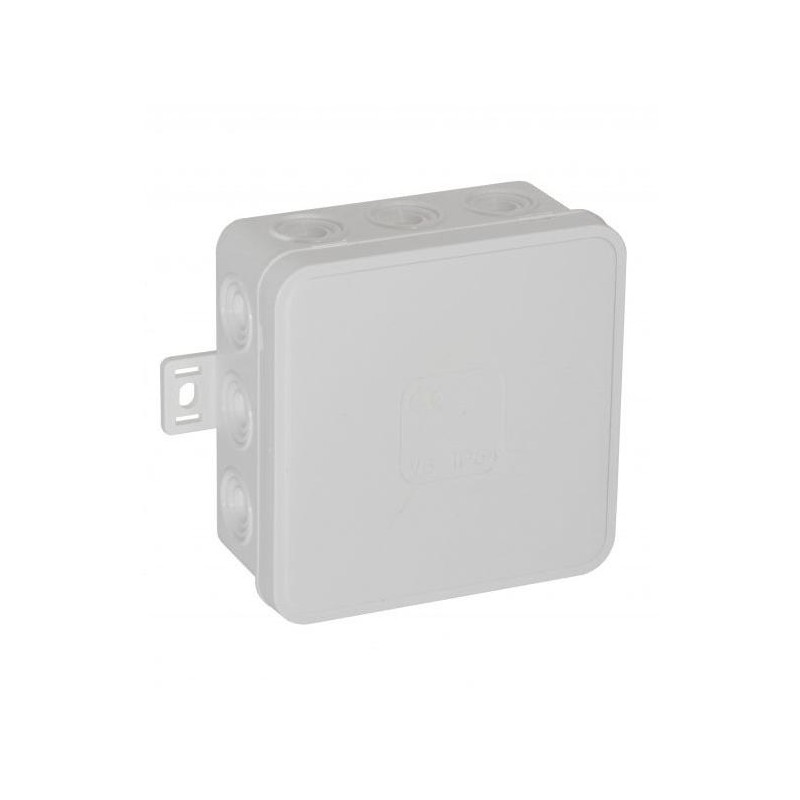 Puszka natynkowa pusta 12 wlotów VIPLAST V6 klik BIAŁA IP54 85x85x41mm 036-01