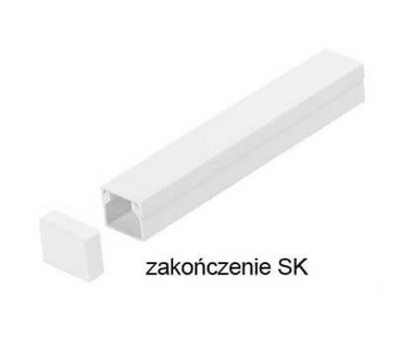 Osprzęt do listew elektroinstalacyjnych, zakończenie BIAŁY SK 20x14 (1szt.)