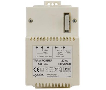 Transformator PULSAR AWT050 TRP 20VA/16V/18V