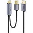 Unitek Kabel HDMI do DisplayPort 4K z zasilaniem USB-A | 4K@60Hz | HDR | 1,8 m
