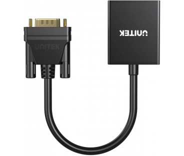 Unitek Adapter VGA na HDMI FullHD czarny 15cm