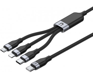 Unitek przewód ładujący USB 3 w 1 czarny