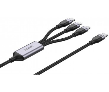 Unitek przewód ładujący USB 3 w 1 czarny