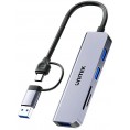 Unitek Hub 5w1 USB-A/C 5 Gbps z czytnikiem kart SD i micro SD