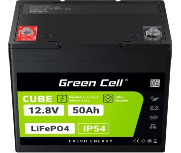 AKUMULATOR LITOWO-ŻELAZOWO-FOSFORANOWY LiFePO4 Green Cell Cube 12.8V 50Ah LFPGC12V50AH